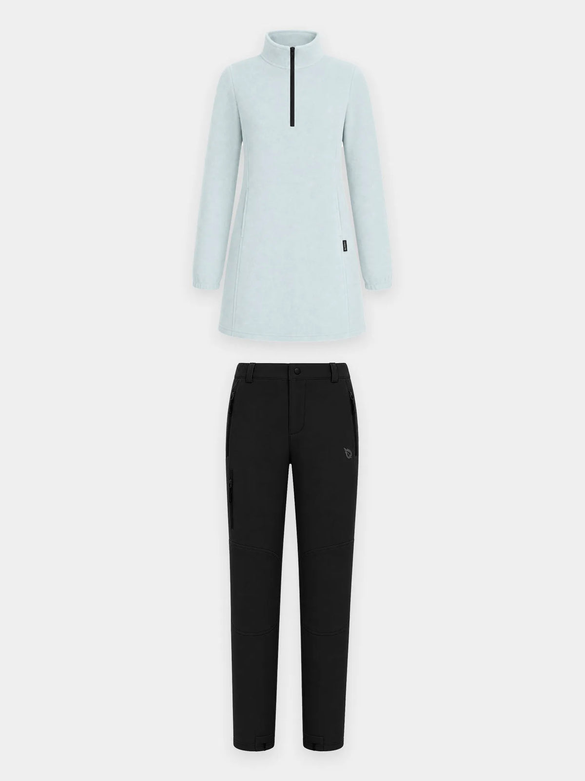 Gray Dress + Black Pants