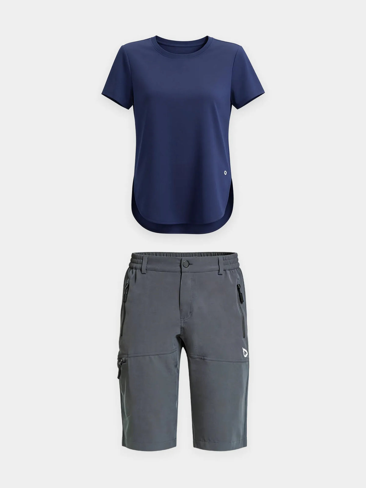 Navy Shirt + Dark Gray Short