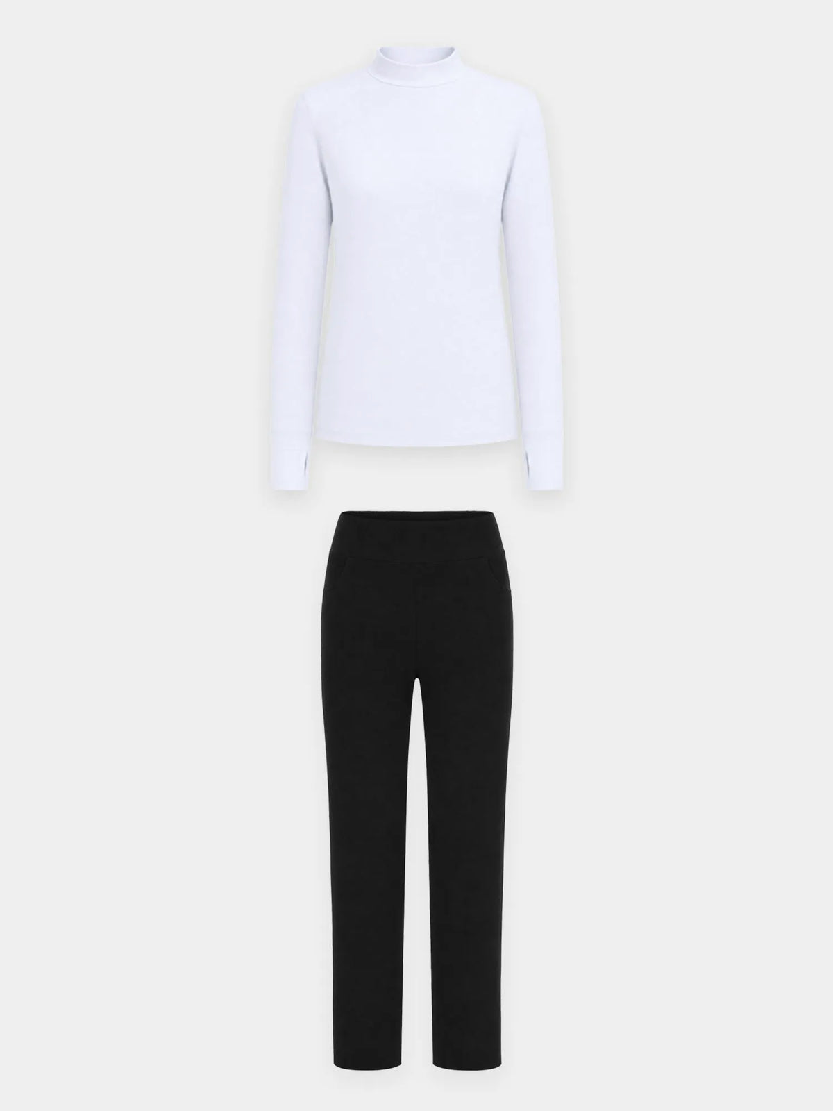 White Base + Black Pants