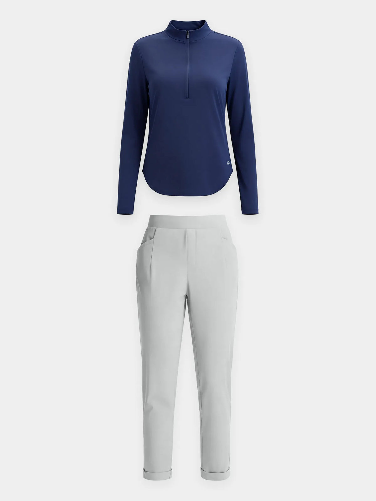 Estate Blue Shirt + Light Gray Pants