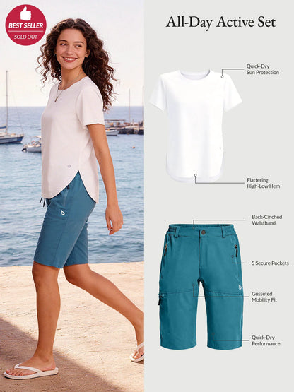 Navy Shirt + Dark Gray Short