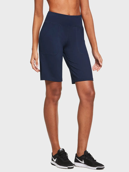 White Shirt + Navy Short
