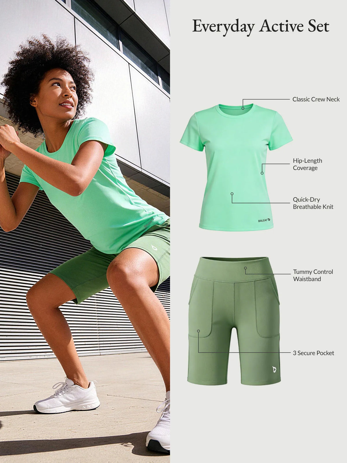 Light Green Shirt + Olive Green Short