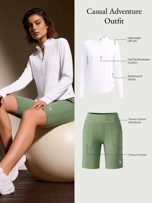 White Jacket + Green Short