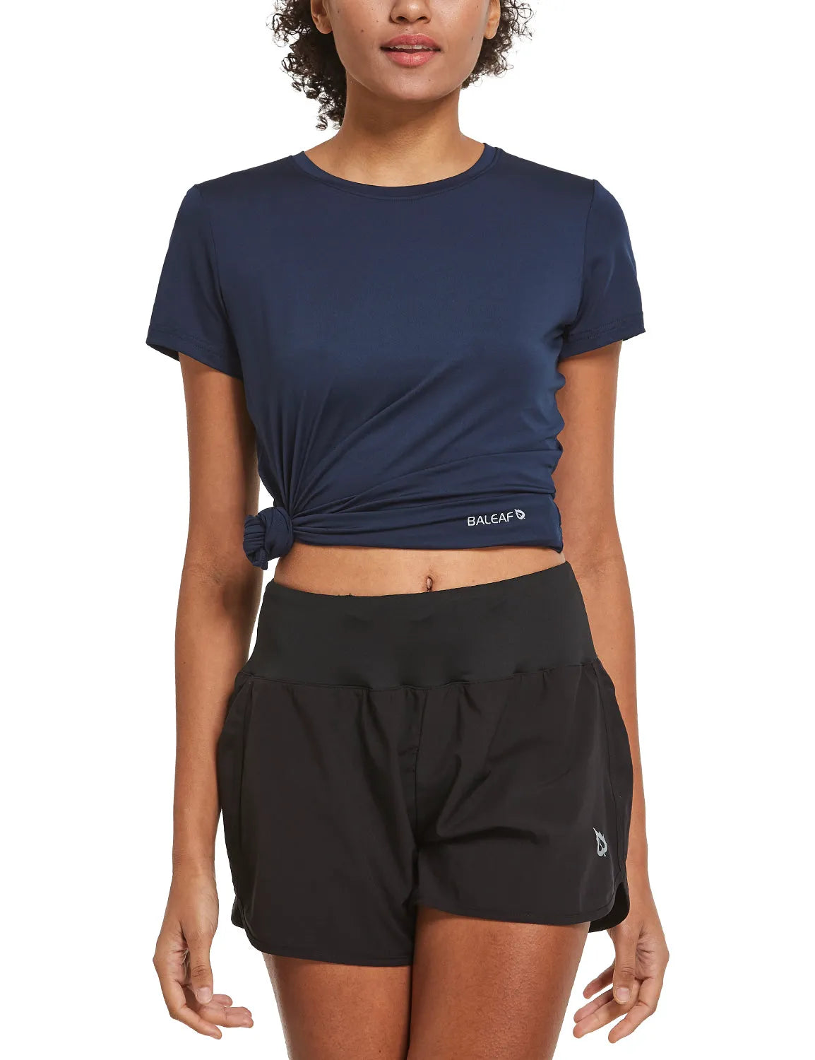 White Shirt + Navy Short