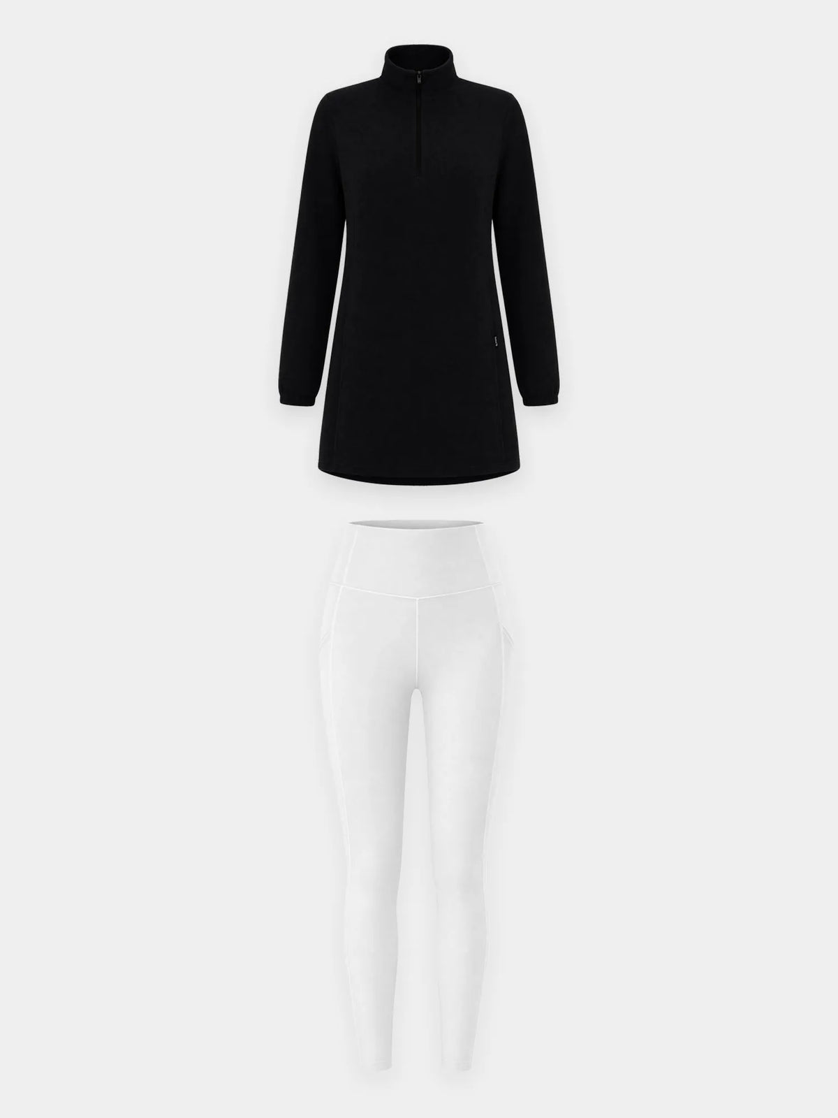Black Dress + White Leggings