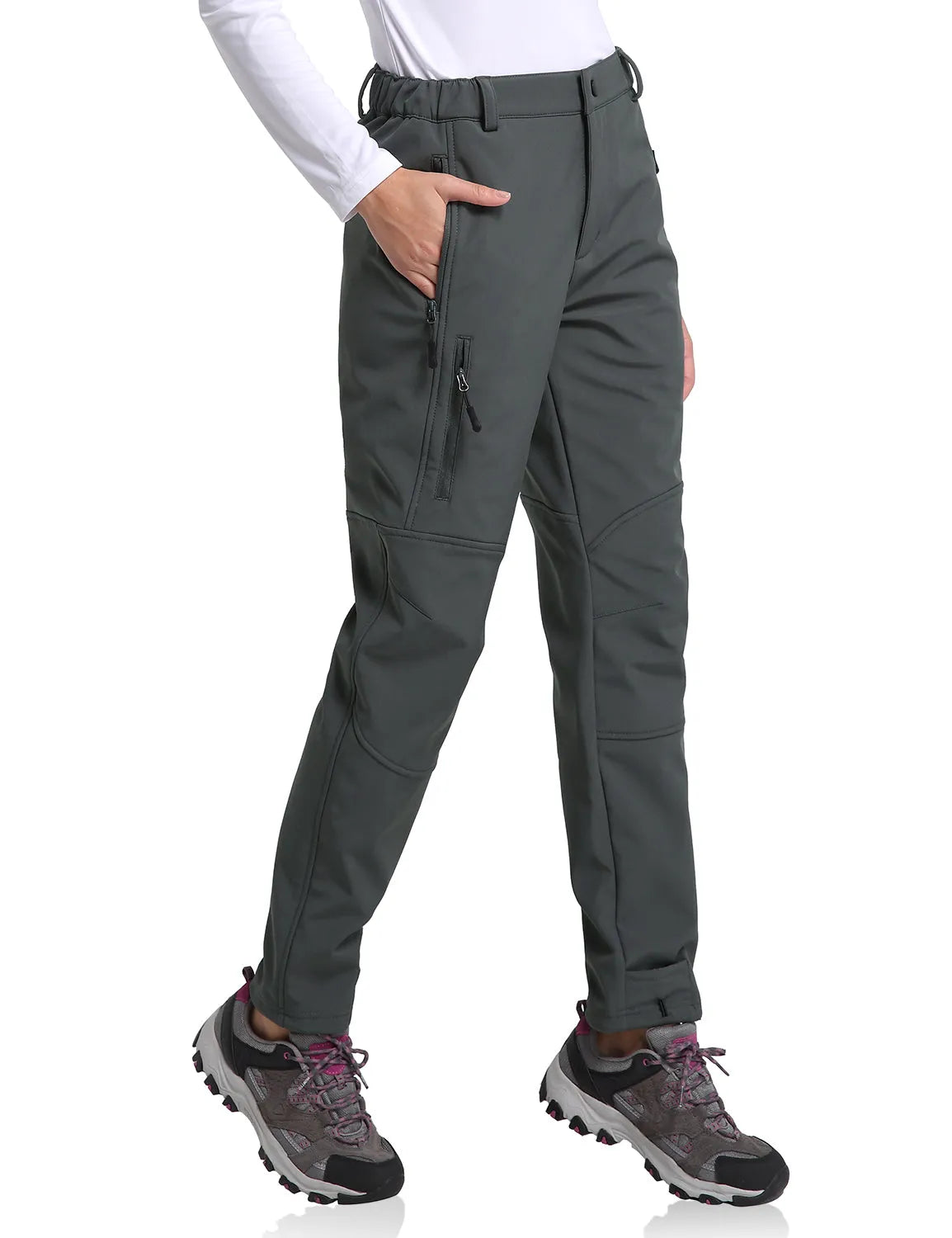 White Base + Light Purple Jacket + Black Pants
