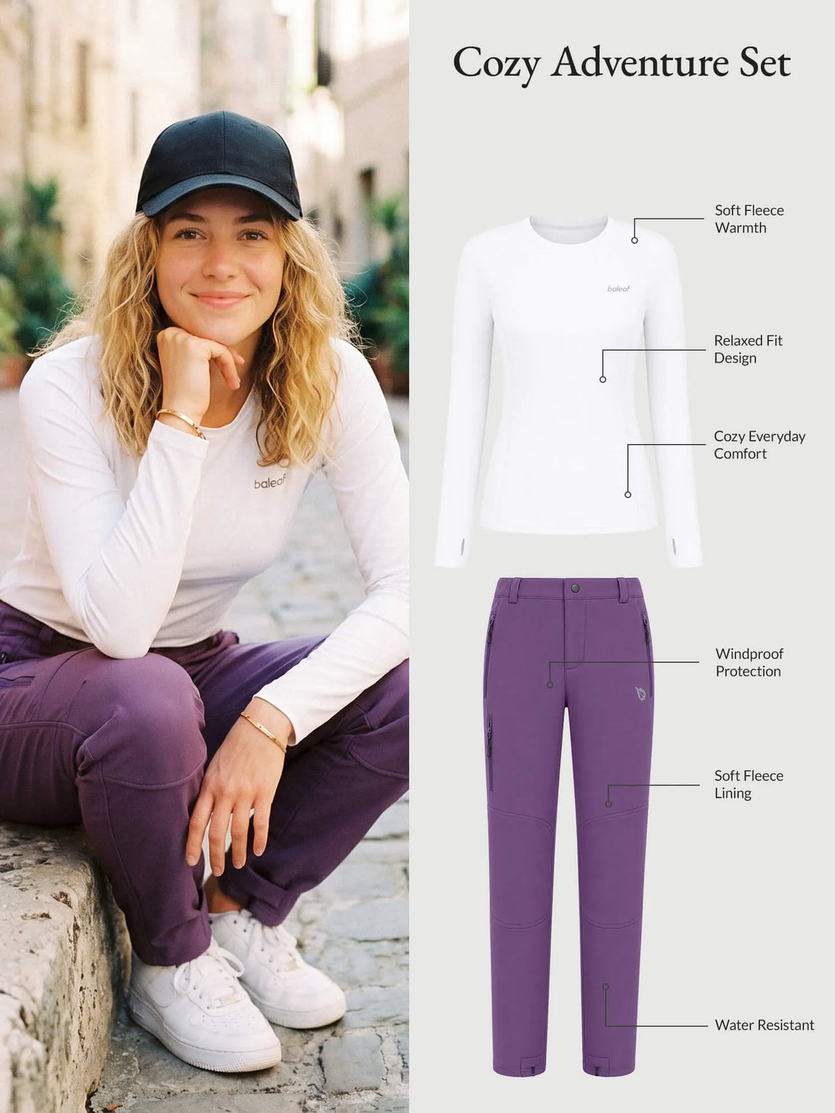 White Base + Purple Pants