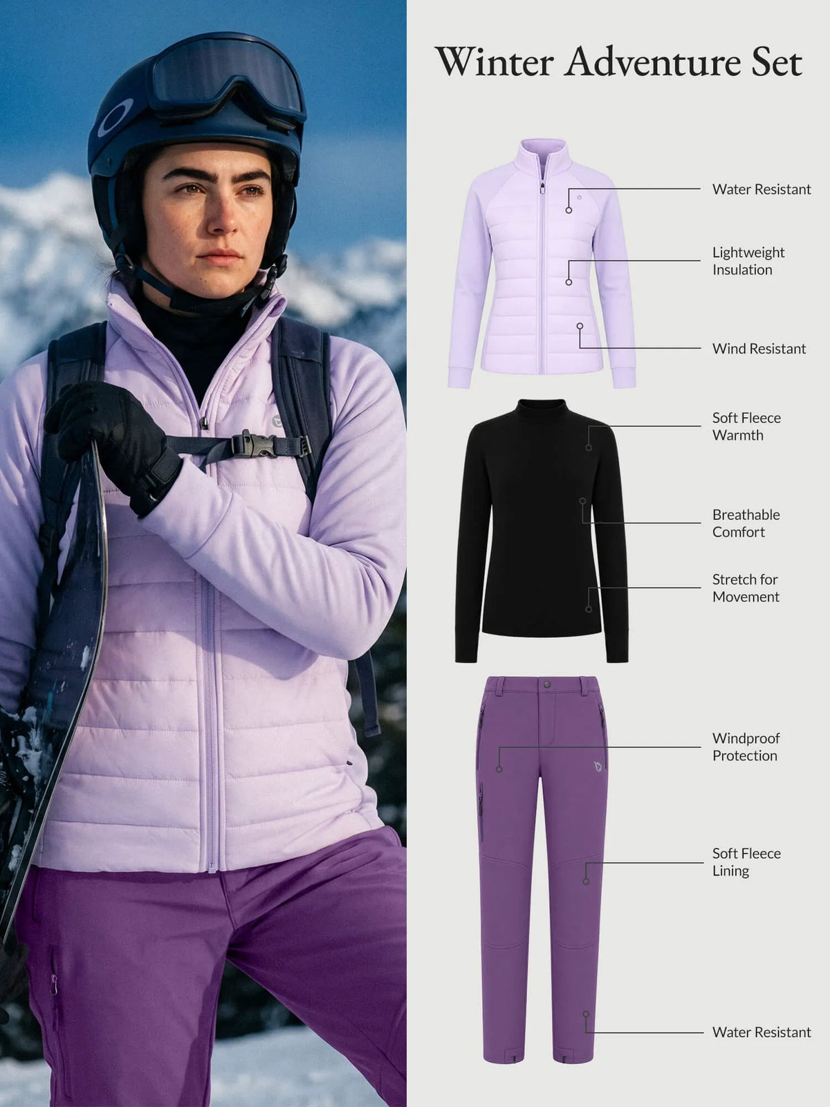 Black Base + Purple Jacket + Purple Pants