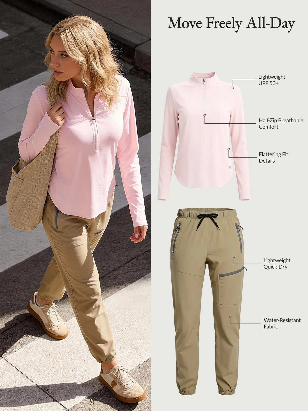 Pink Dogwood Shirt + Suntan Pant
