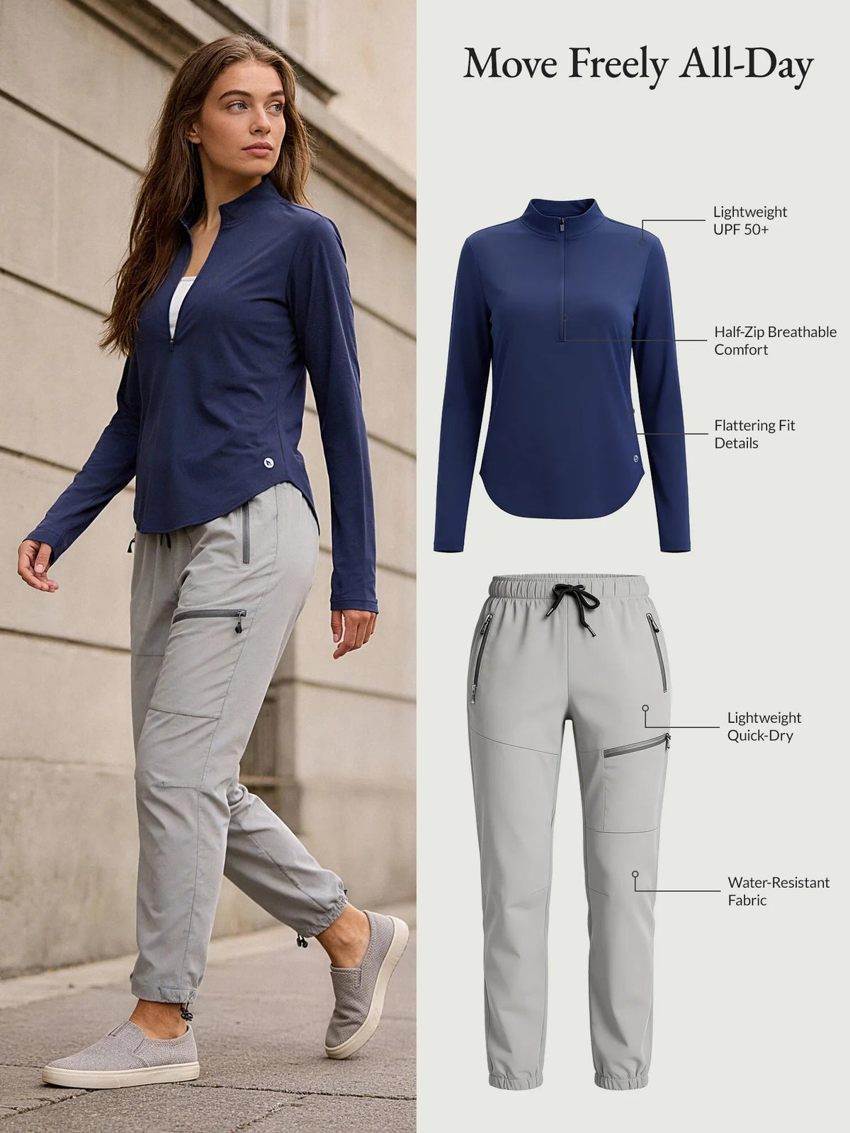 Estate Blue Shirt + Light Gray Pant