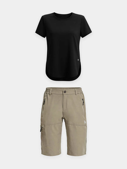 Navy Shirt + Dark Gray Short