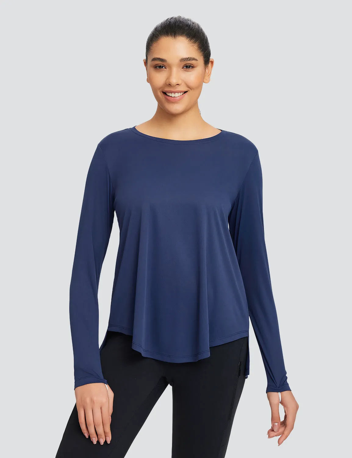 A Loose Crew Neck Long Sleeve T Shirt