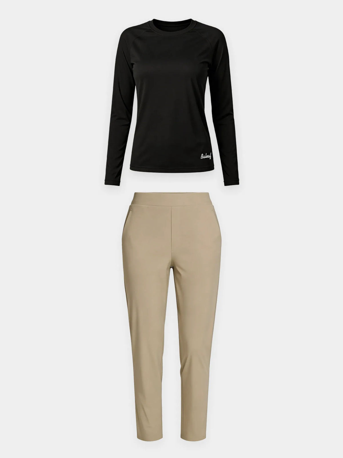 Black Shirt + Khaki Pant