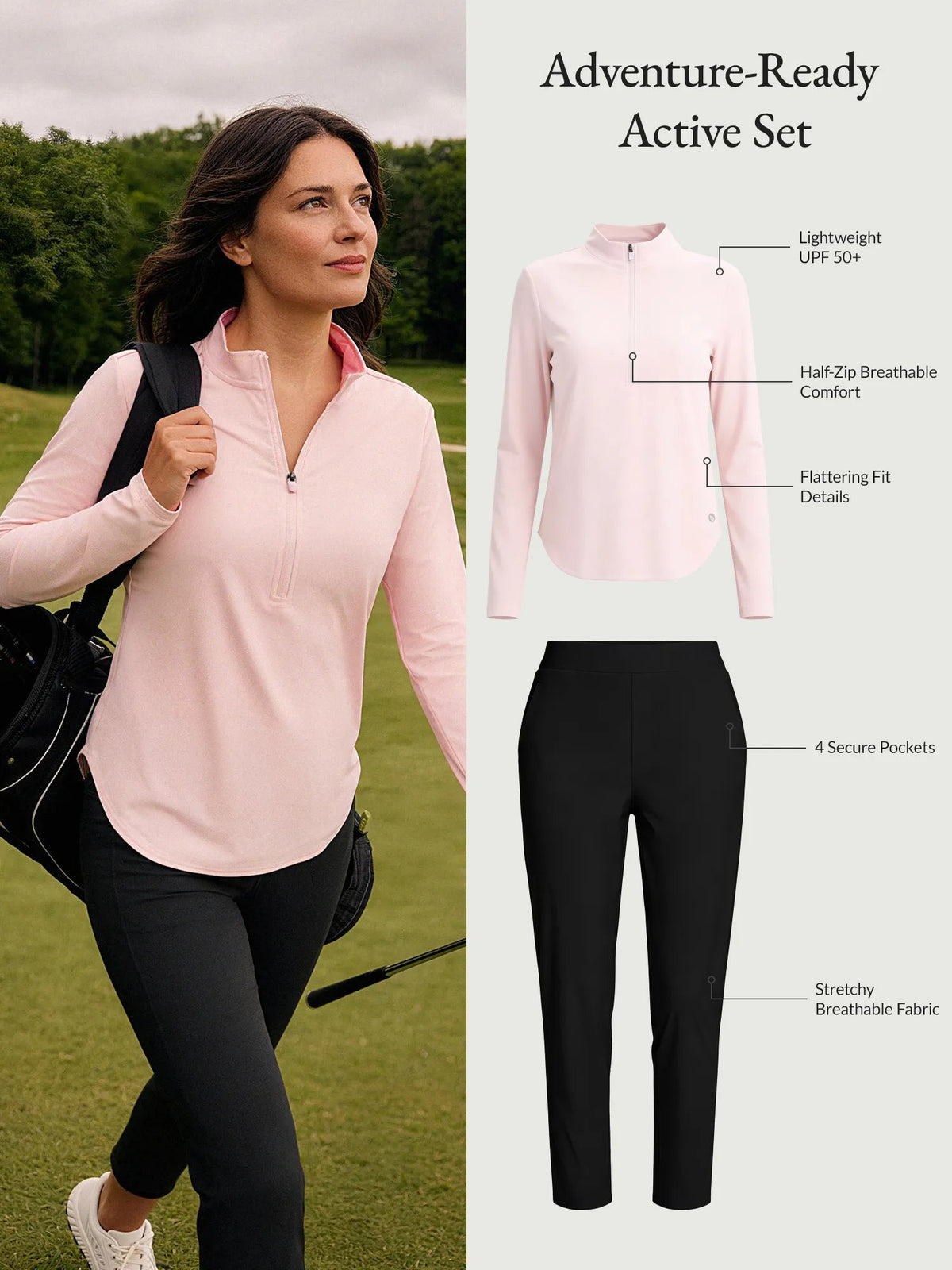 Pink Dogwood Shirt + Black Pant