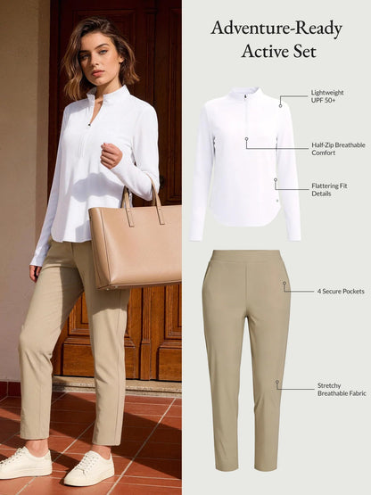White Shirt + Khaki Pant