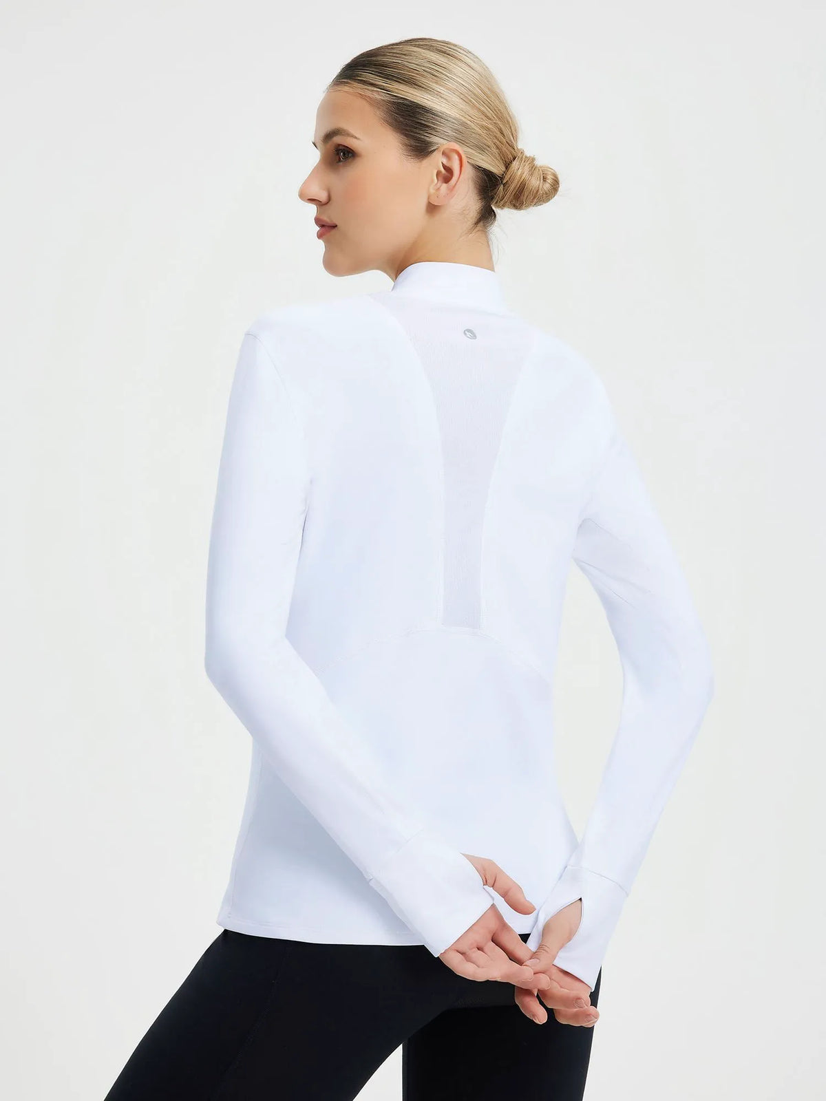 White Base + Light Purple Jacket + Black Pants
