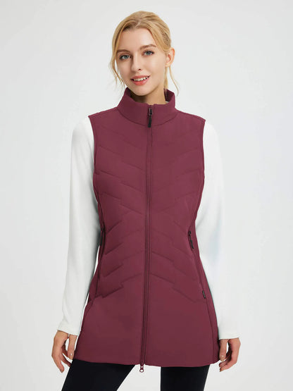 Navy Blue Base + Light Grey Legging + Wine Red Vest