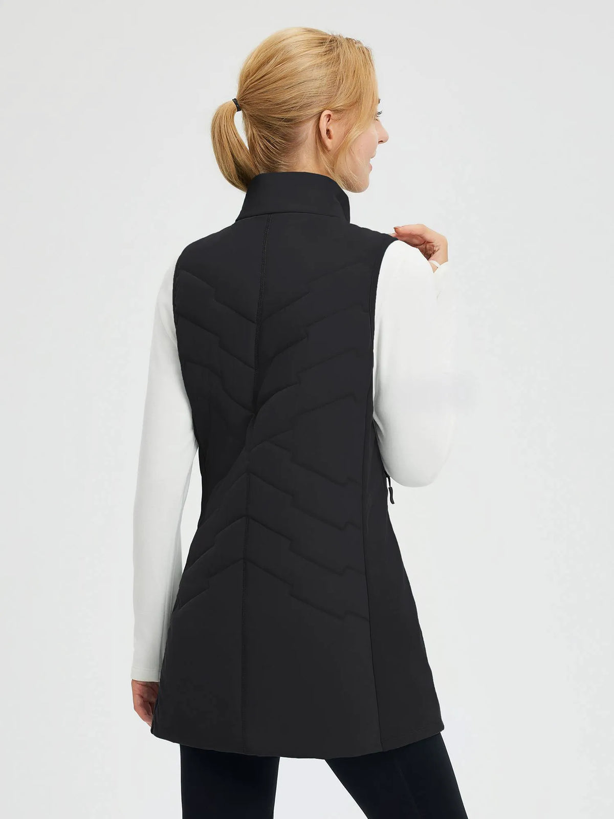 White Base + Black Legging + Green Vest