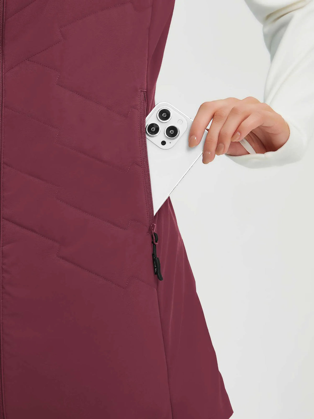 Navy Blue Base + Light Grey Legging + Wine Red Vest