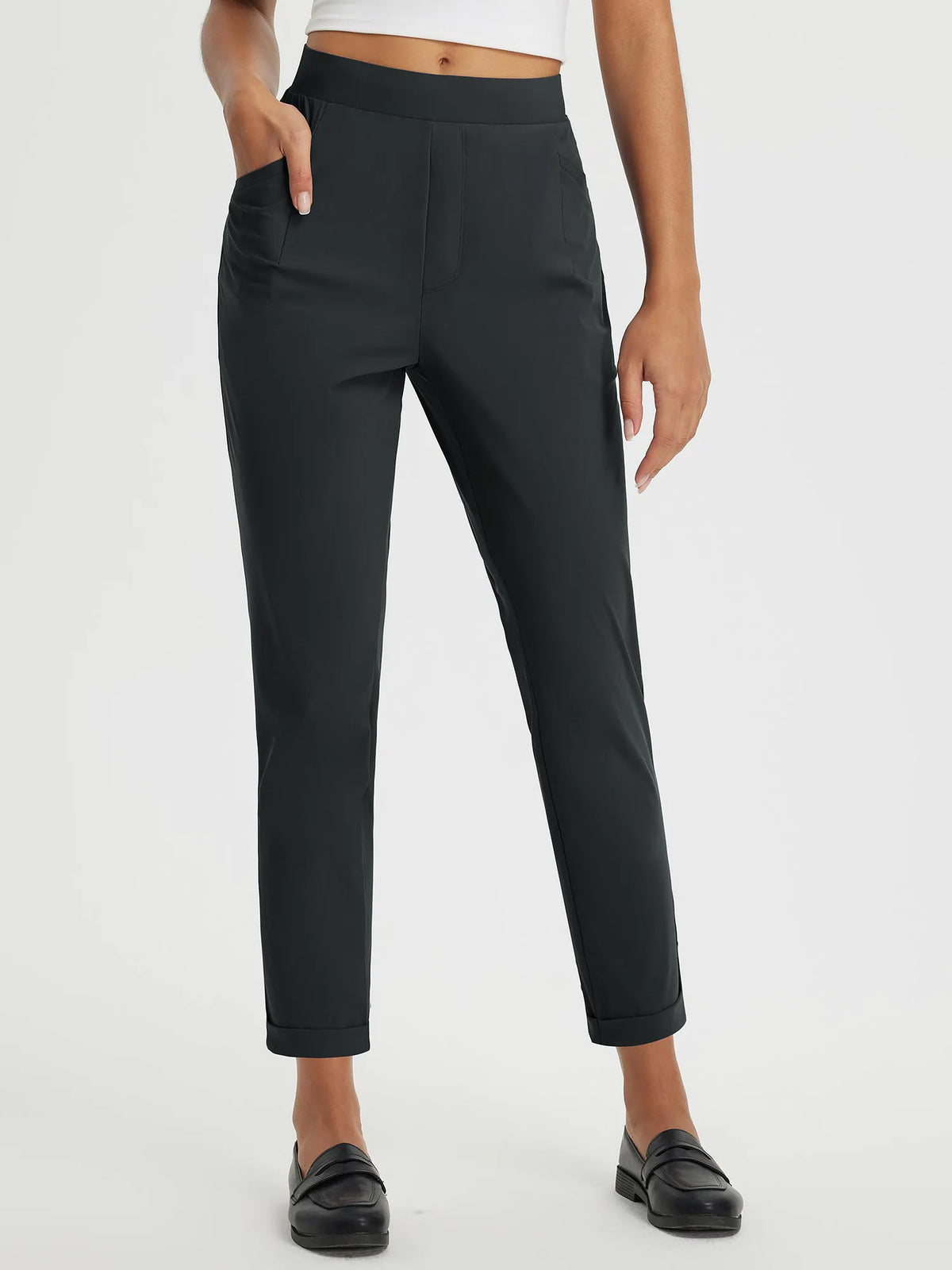 Navy Shirt + Black Pant