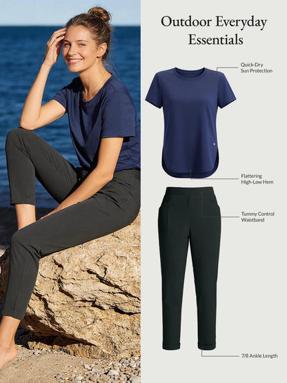Navy Shirt + Black Pant