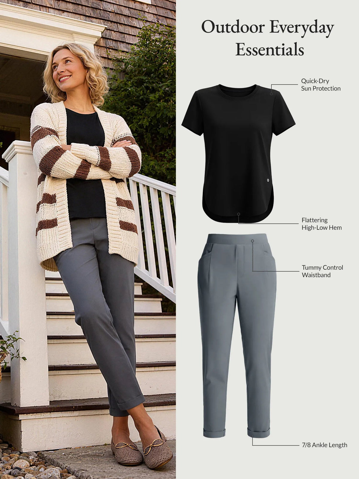 Black Shirt + Dark Grey Pant
