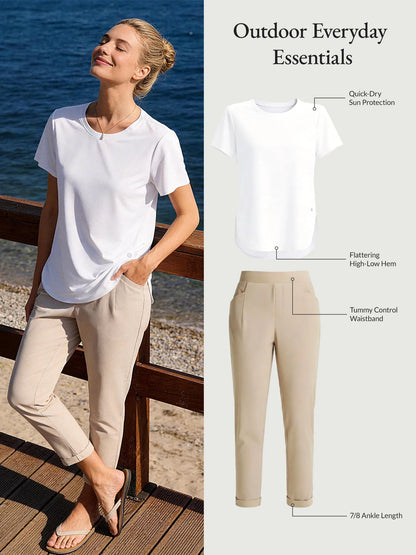 White Shirt + Khaki Pant