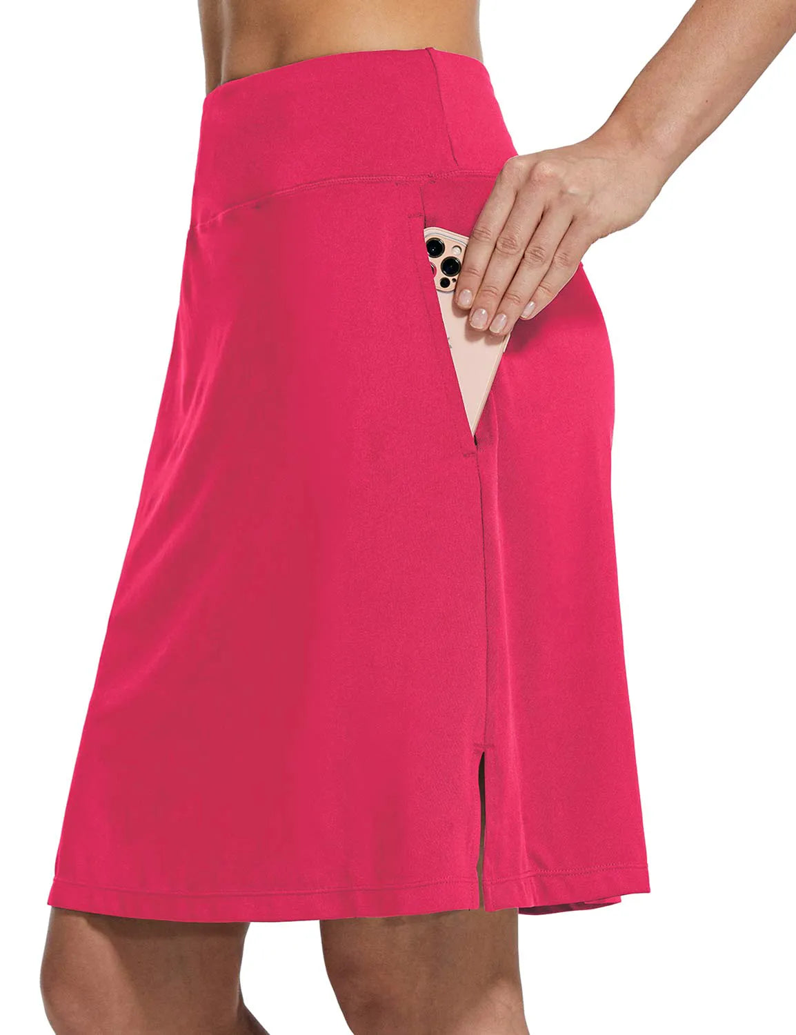 Black Shirt + Beige Skirt