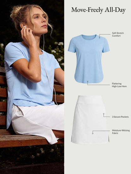 Kentucky Blue Shirt + White Skirt