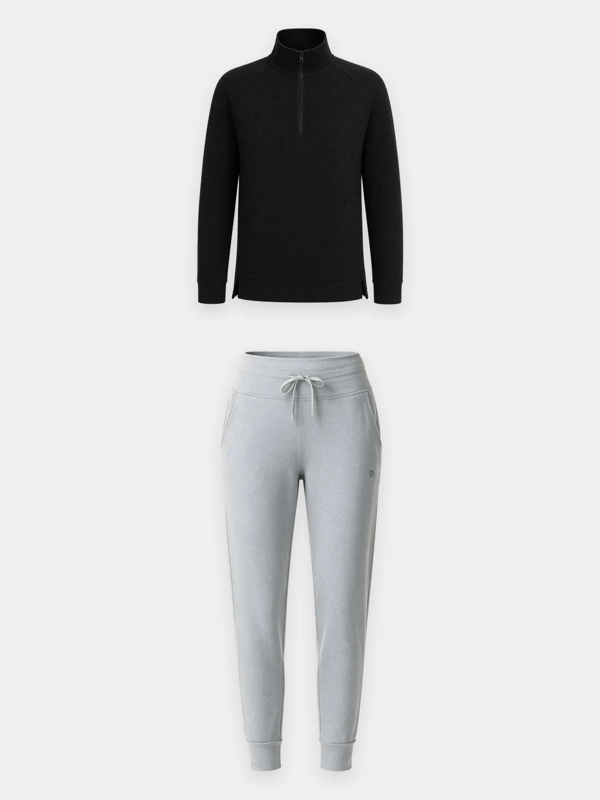 Anthracite Pullover + Heather Light Gray Joggers