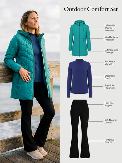 Navy Blue Base + Anthracite Pants + Green Jacket