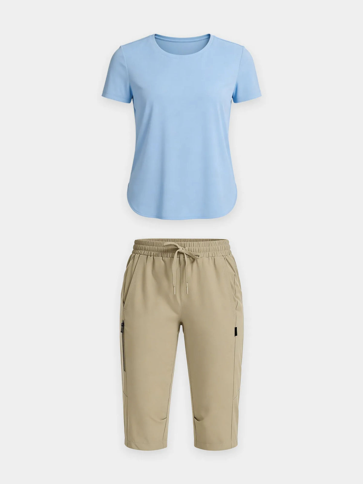 White Shirt + Anthracite Capris