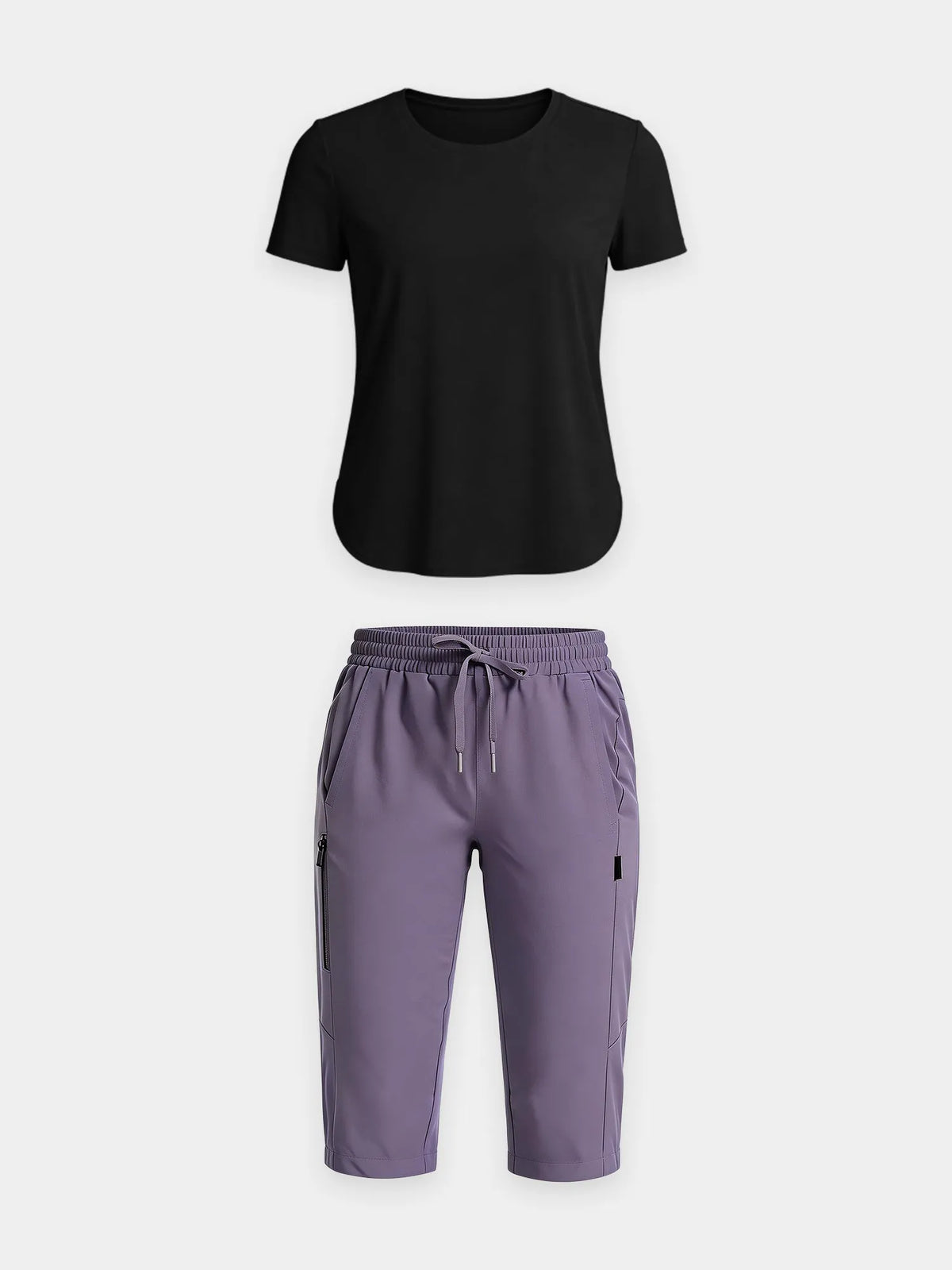 White Shirt + Anthracite Capris