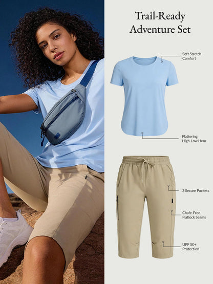 Kentucky Blue Shirt + Doeskin Capris