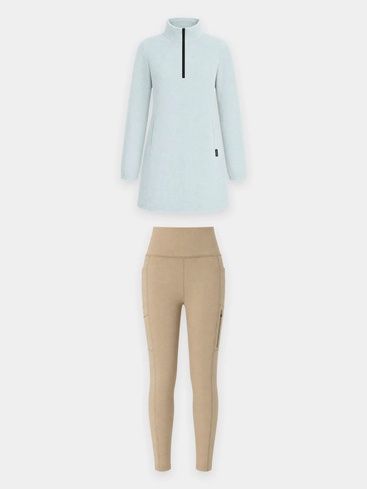 Gray Dress + Khaki Legging