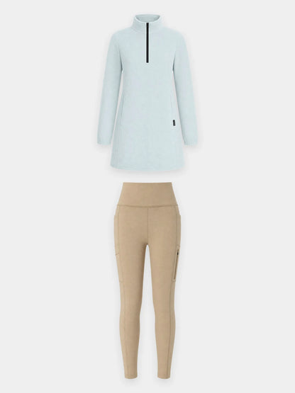 Gray Dress + Khaki Legging