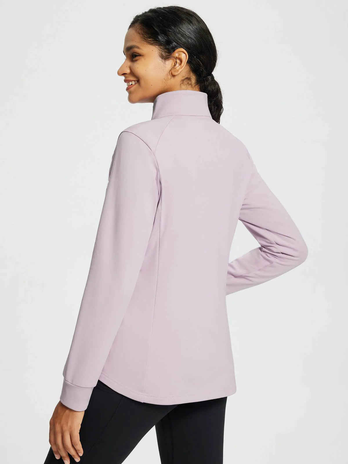 White Base + Light Purple Jacket + Black Pants