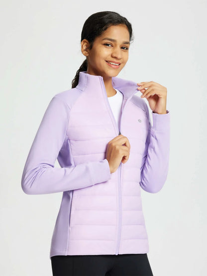 White Base + Light Purple Jacket + Black Pants